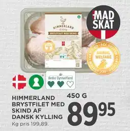 MENY HIMMERLAND BRYSTFILET MED SKIND AF DANSK KYLLING, DKK 89.95 tilbud