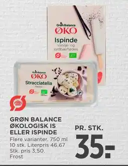 MENY GRØN BALANCE ØKOLOGISK IS ELLER ISPINDE, DKK 35 tilbud