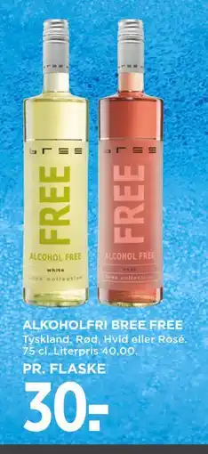 MENY ALKOHOLFRI BREE FREE, DKK 30 tilbud