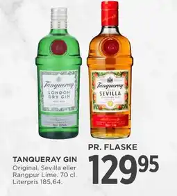 MENY TANQUERAY GIN, DKK 129.95 tilbud