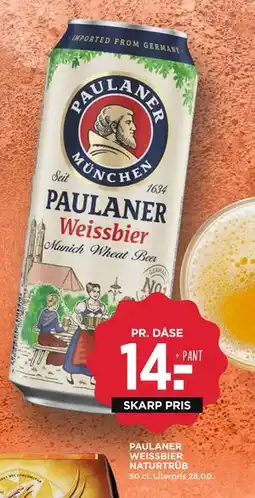 MENY PAULANER WEISSBIER NATURTRÜB, DKK 14 tilbud