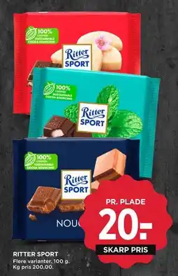 MENY RITTER SPORT, DKK 20 tilbud