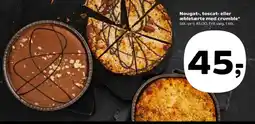 Kvickly Nougat+, toscat- eller æbletærte med crumble* tilbud