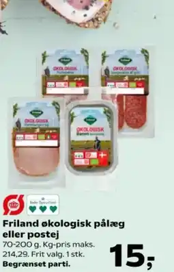 Kvickly Friland økologisk pålæg eller postej tilbud