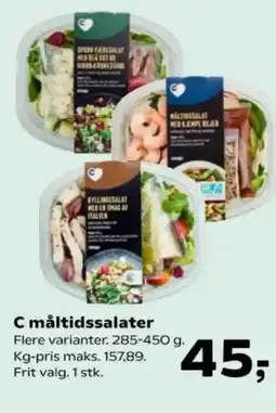 Kvickly C måltidssalater tilbud