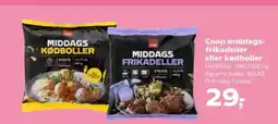 Kvickly Coop middags- frikadeller eller kødboller tilbud