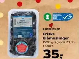 Kvickly Friske blåmuslinger tilbud
