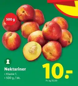 Lidl Nektariner, DKK 10 tilbud