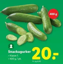 Lidl Snackagurker, DKK 20 tilbud