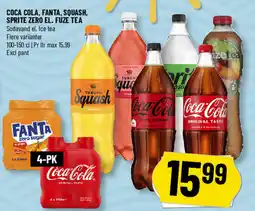 Løvbjerg Coca Cola, Fanta, Squash, Sprite zero el. Fuze tea tilbud