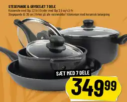Løvbjerg Stegepande & grydesæt 7 dele tilbud