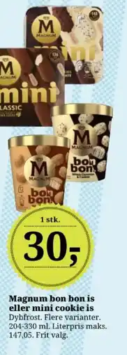 Dagli'Brugsen MAGNUM bon bon is eller mini cookie is tilbud