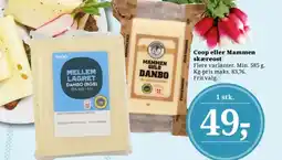 Dagli'Brugsen Coop eller Mammen skæreost tilbud