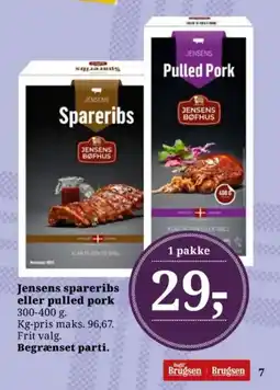 Dagli'Brugsen Jensens spareribs eller pulled pork tilbud