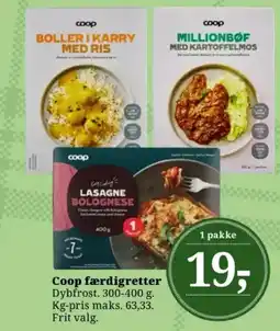 Dagli'Brugsen Coop færdigretter tilbud