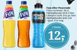 Dagli'Brugsen Fun eller Powerade tilbud