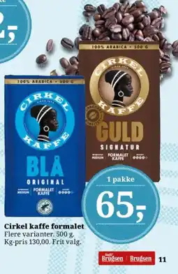 Dagli'Brugsen Cirkel kaffe formalet tilbud