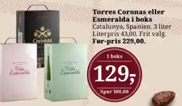 Dagli'Brugsen Torres Coronas eller Esmeralda i boks tilbud