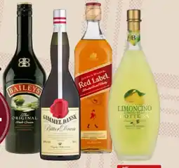 Dagli'Brugsen Baileys Likør, Gammel Dansk Bitter, Johnnie Walker Red Whisky eller Bottega Limoncello tilbud