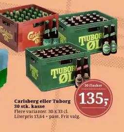 Dagli'Brugsen Carlsberg eller Tuborg tilbud