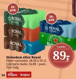 Dagli'Brugsen Heineken eller Royal tilbud
