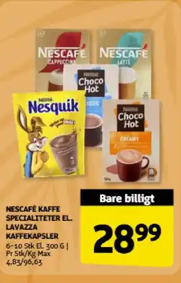 Løvbjerg NESCAFÉ Kaffe specialiteter el. Lavazza kaffekapsler tilbud