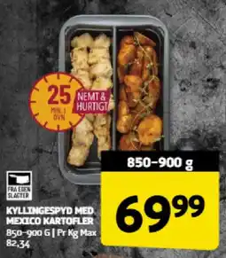 Løvbjerg Kyllingespyd med Mexico kartofler tilbud