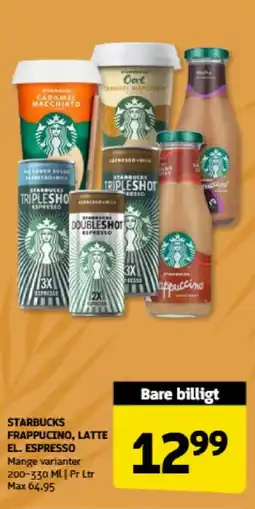 Løvbjerg STARBUCKS Frappucino, latte el. espresso tilbud