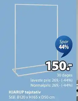 JYSK HJARUP tøjstativ, DKK 150 tilbud