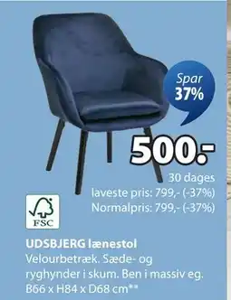 JYSK UDSBJERG lænestol, DKK 500 tilbud