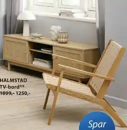 JYSK HALMSTAD TV-bord**, DKK 1250 tilbud