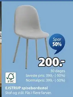 JYSK EJSTRUP spisebordsstol, DKK 200 tilbud