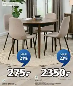 JYSK JONSTRUP spisebordsstol, DKK 275 tilbud