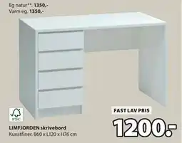 JYSK LIMFJORDEN skrivebord tilbud