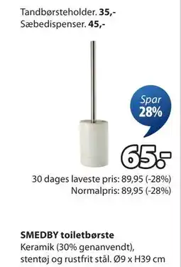 JYSK SMEDBY toiletbørste, DKK 65 tilbud