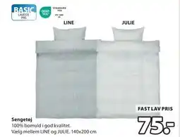 JYSK Sengetøj, DKK 75 tilbud