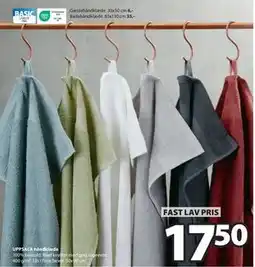 JYSK UPPSALA håndklæde, DKK 17.5 tilbud