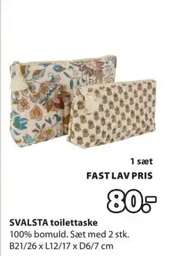 JYSK SVALSTA toilettaske, DKK 80 tilbud