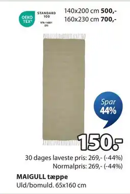 JYSK MAIGULL tæppe tilbud