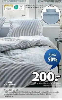 JYSK Sengetøj i percale tilbud