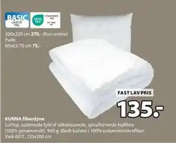JYSK KUNNA fiberdyne tilbud