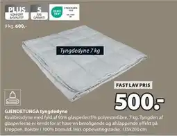 JYSK GJENDETUNGA tyngdedyne tilbud