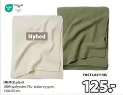 JYSK HUMLE plaid, DKK 125 tilbud