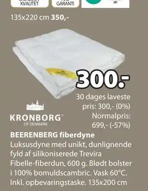 JYSK BEERENBERG fiberdyne, DKK 300 tilbud