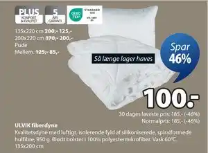 JYSK ULVIK fiberdyne tilbud