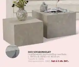 Daells Bolighus DICE SOFABORDSSÆT, DKK 847 tilbud