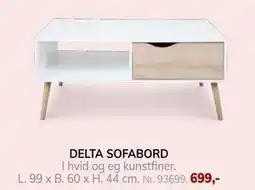 Daells Bolighus DELTA SOFABORD, DKK 699 tilbud