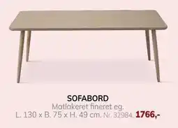 Daells Bolighus SOFABORD, DKK 1766 tilbud