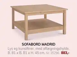 Daells Bolighus SOFABORD MADRID, DKK 883 tilbud
