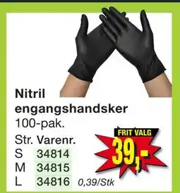 Harald Nyborg Nitril engangshandsker, DKK 39 tilbud